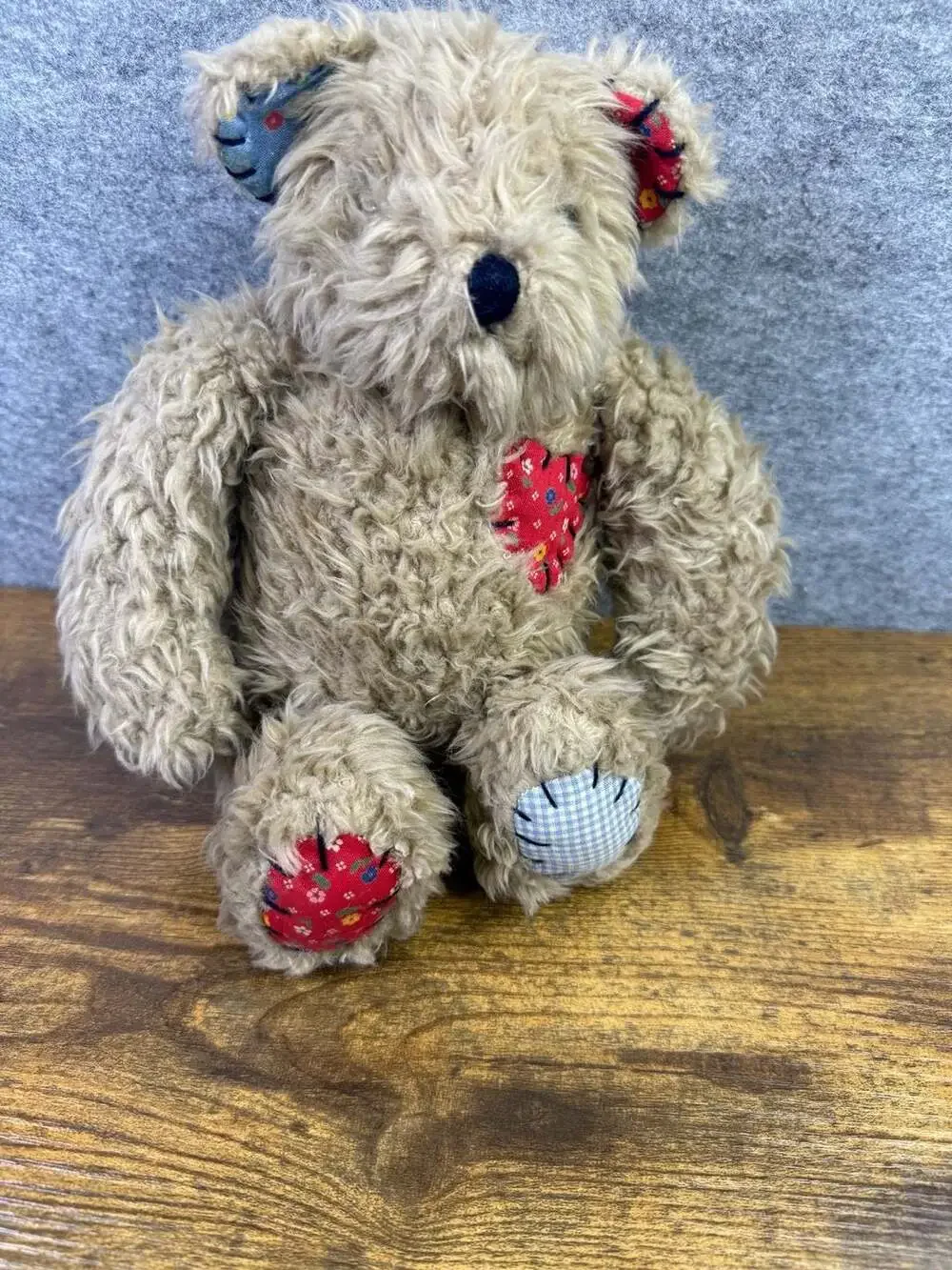 Vintage 1992 Ganz The Heritage Collection Cuddle Bear with Floral Patchwork
